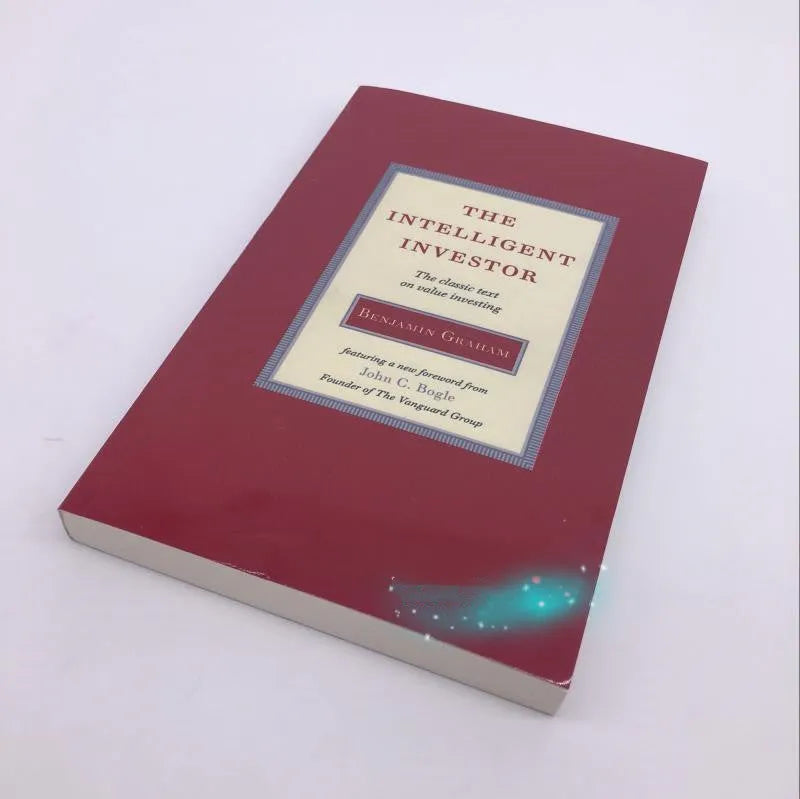 The Intelligent Investor paperback book cover showing title and author Benjamin Graham