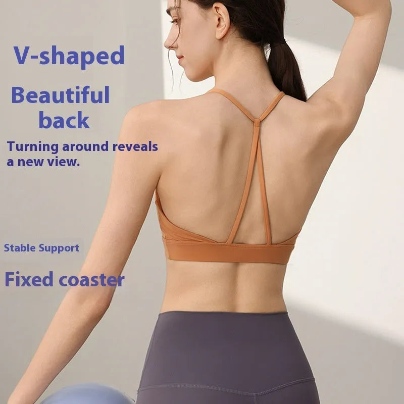 Women's high-strength shockproof sports vest for running, workout and yoga activities