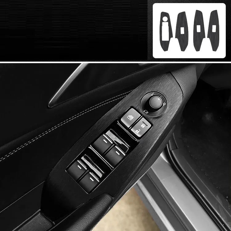 Car interior decorative film sticker set for centre console, instrument panel, and door handle modification