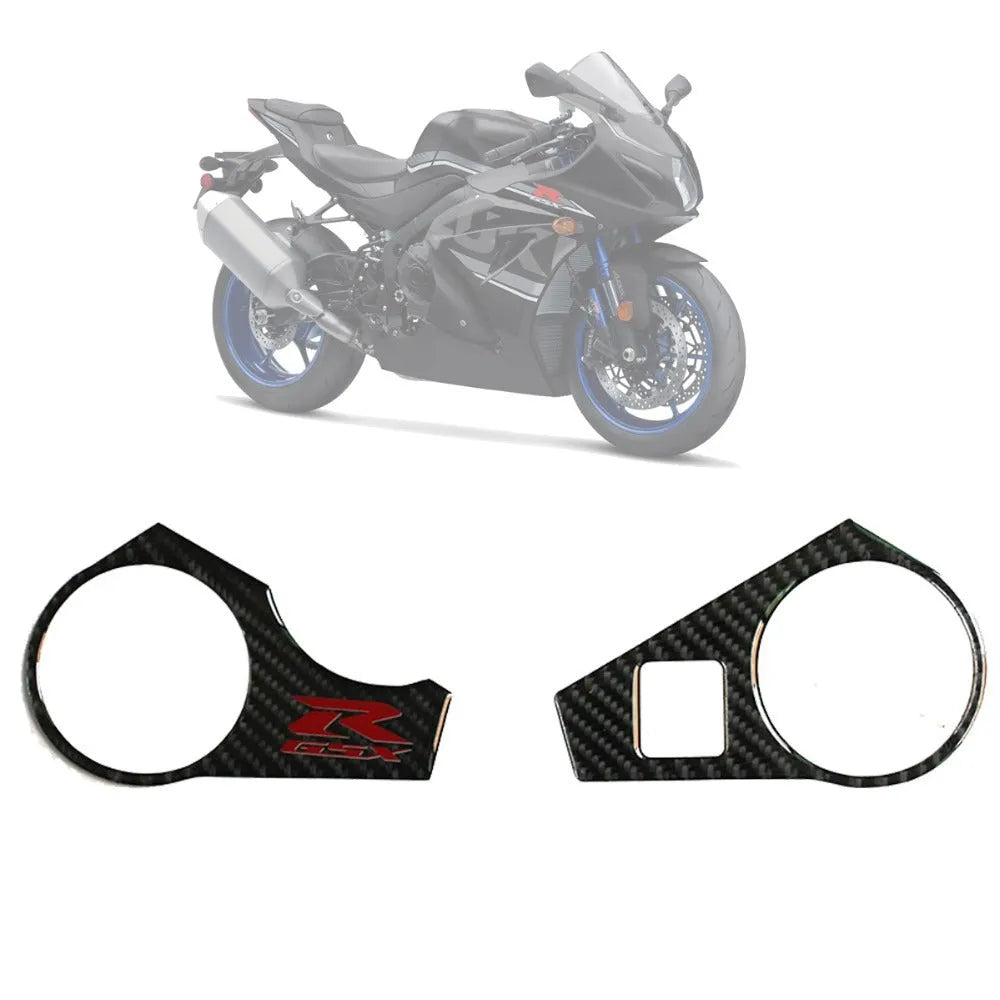 Carbon fibre pattern adhesive sticker for SUZUKI GSXR1000 L1 09-16 upper connective plate area in black colour