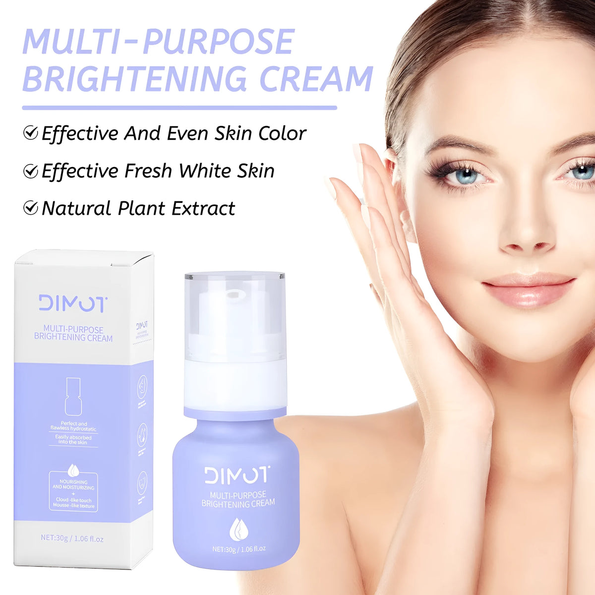 30ml make-up primer moisturising cream in packaging for universal skin types
