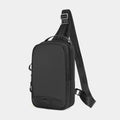Casual black TPU camouflage chest pack with single shoulder strap and soft handle