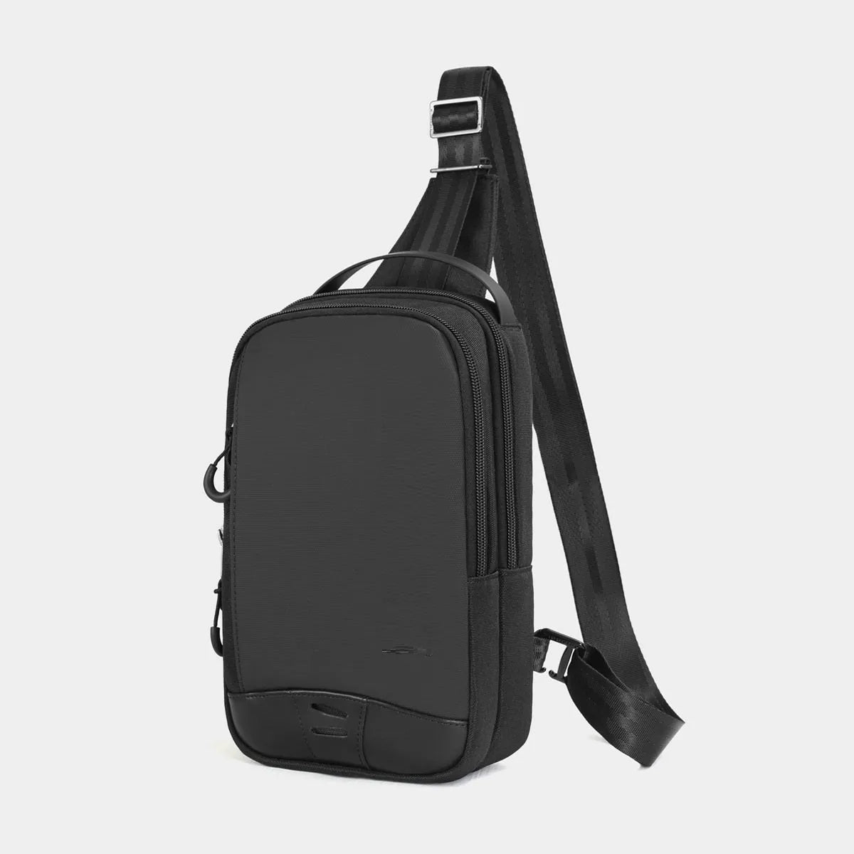 Casual black TPU camouflage chest pack with single shoulder strap and soft handle