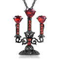 Retro candlestick gothic clavicle chain necklace with cross chain design