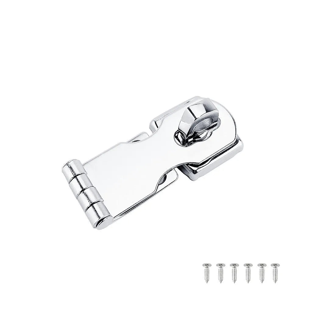 Silver stainless steel lock latch bolt hasp with mirror finish