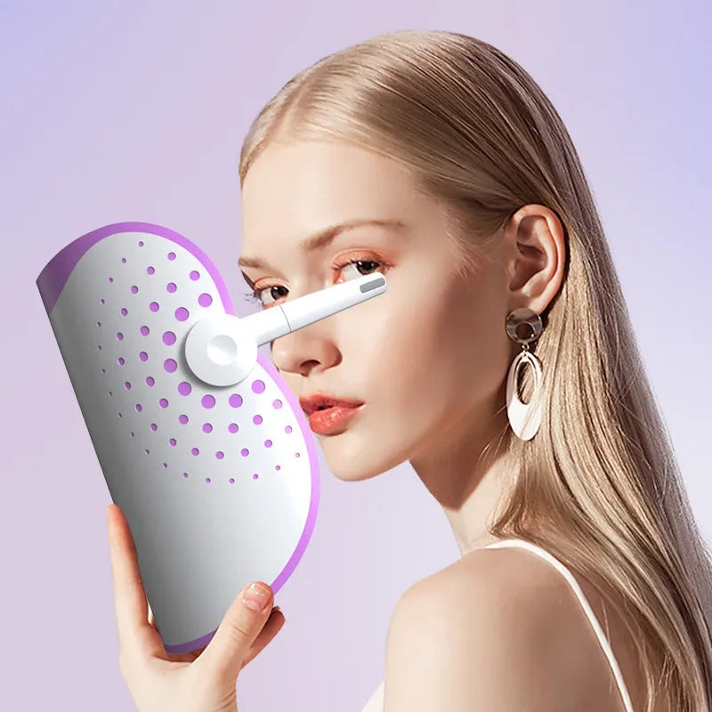 White and purple photon IPL beauty mask device with spectrometer for facial light therapy treatment