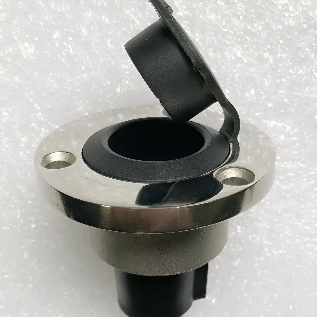 Stainless steel yacht anchor light ring lamp socket with wires for marine boat lighting installation