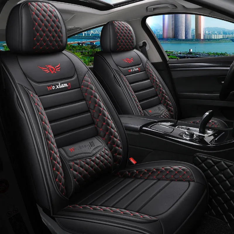 High elastic sponge filled car seat cushion in leather with 65x55x25cm dimensions