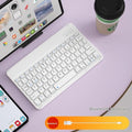 Compact Bluetooth keyboard in ABS plastic with 78 keys, shown in elegant white colour option