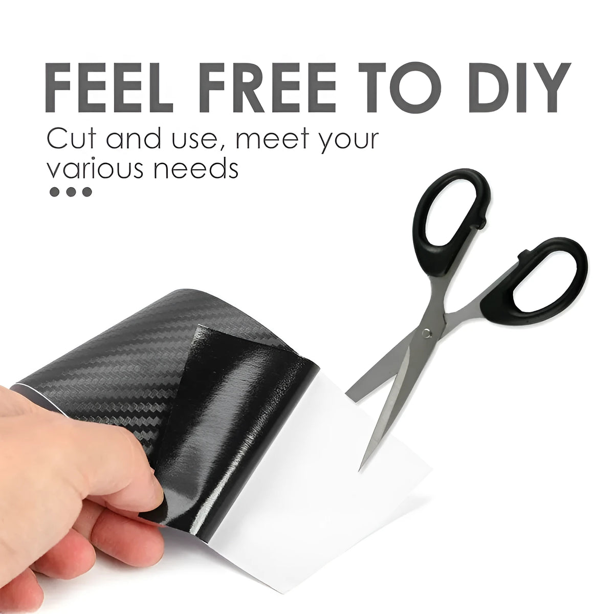 Matte carbon fibre roll door sill protector with 3D pattern and waterproof PET material