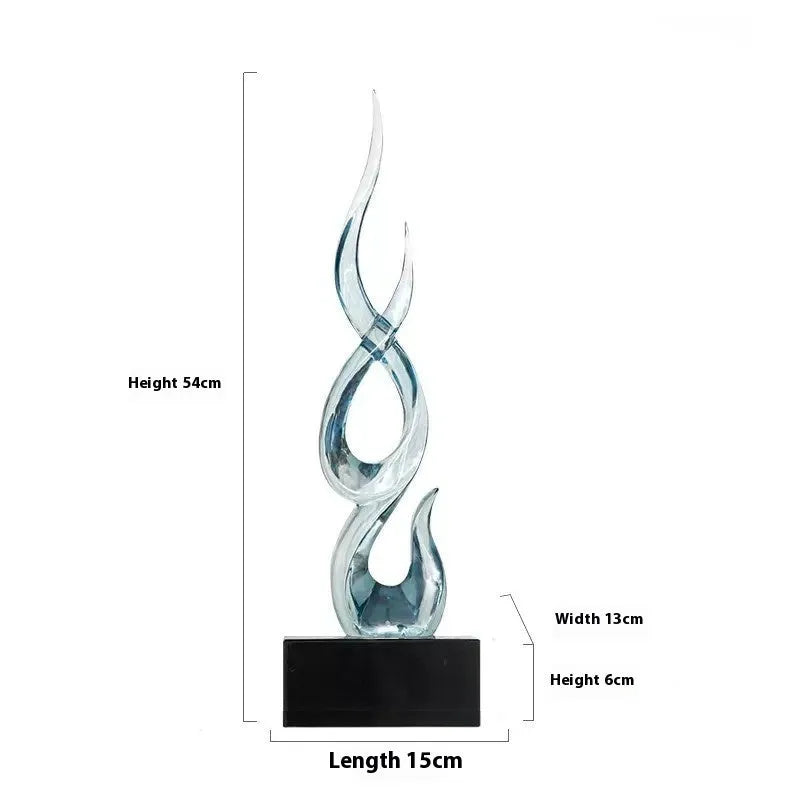 Modern resin festival decoration in bright gold metallic finish with half-handmade construction