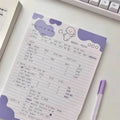 B5 marshmallow dog sticky notes in purple, blue, green and orange with 30 sheets of paper memo pads