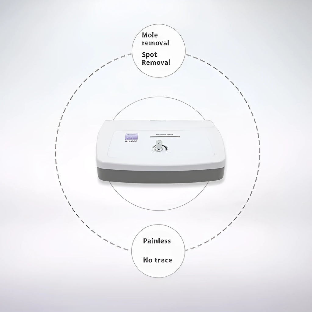 White professional electronic mole removal pen for beauty salons with power adapters