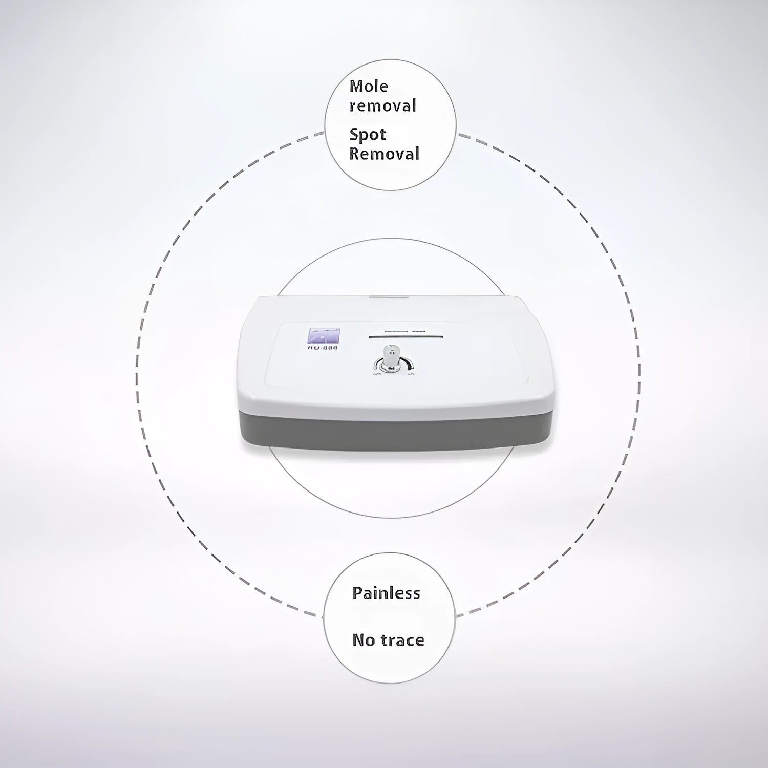 White professional electronic mole removal pen for beauty salons with power adapters