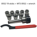 ER32 collet set with 9 or 19 collets, MT2 MT3 or MT4 arbor and wrench for CNC milling machine