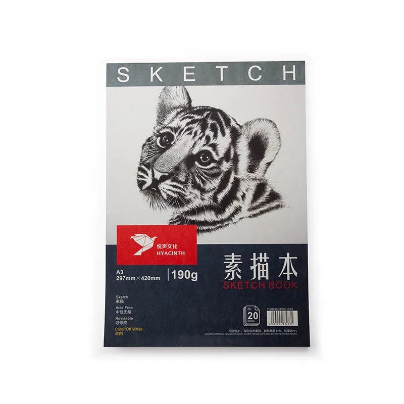 A4 sketch book with choice of glue binding or spiral coil binding in multiple paper weights