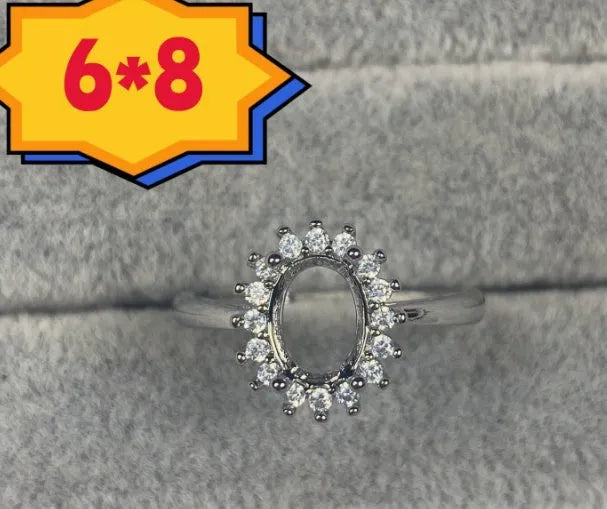 Oval denier ring with open mouth design, gold electroplating, and five-pointed star element