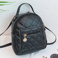 Girls' white embroidered hard backpack Korean style with sandwich pocket