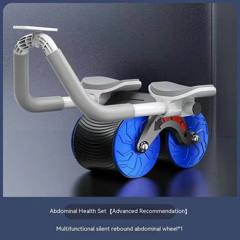 Automatic rebound abdominal exercise wheel with locking edge yoga mat set for core workouts