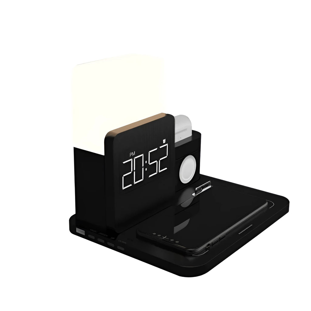 3-in-1 wireless charging stand for iPhone, Apple Watch and AirPods in dark green colour