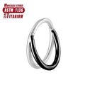 Titanium alloy fork nose ring in multiple colours and sizes for body piercing