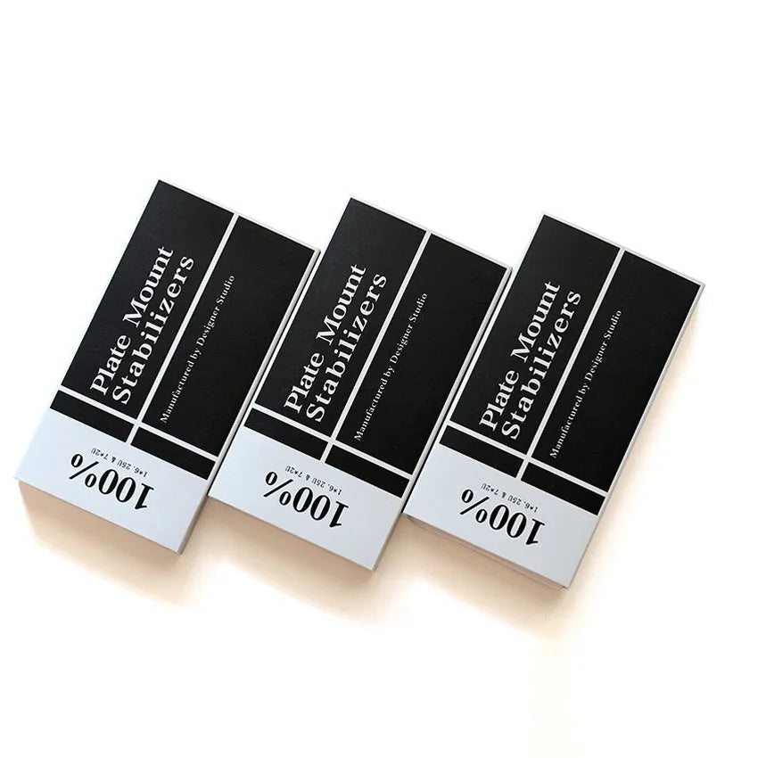 Black and milky white mechanical keyboard stabilisers showing 6.25U and 7U satellite axis sizes.