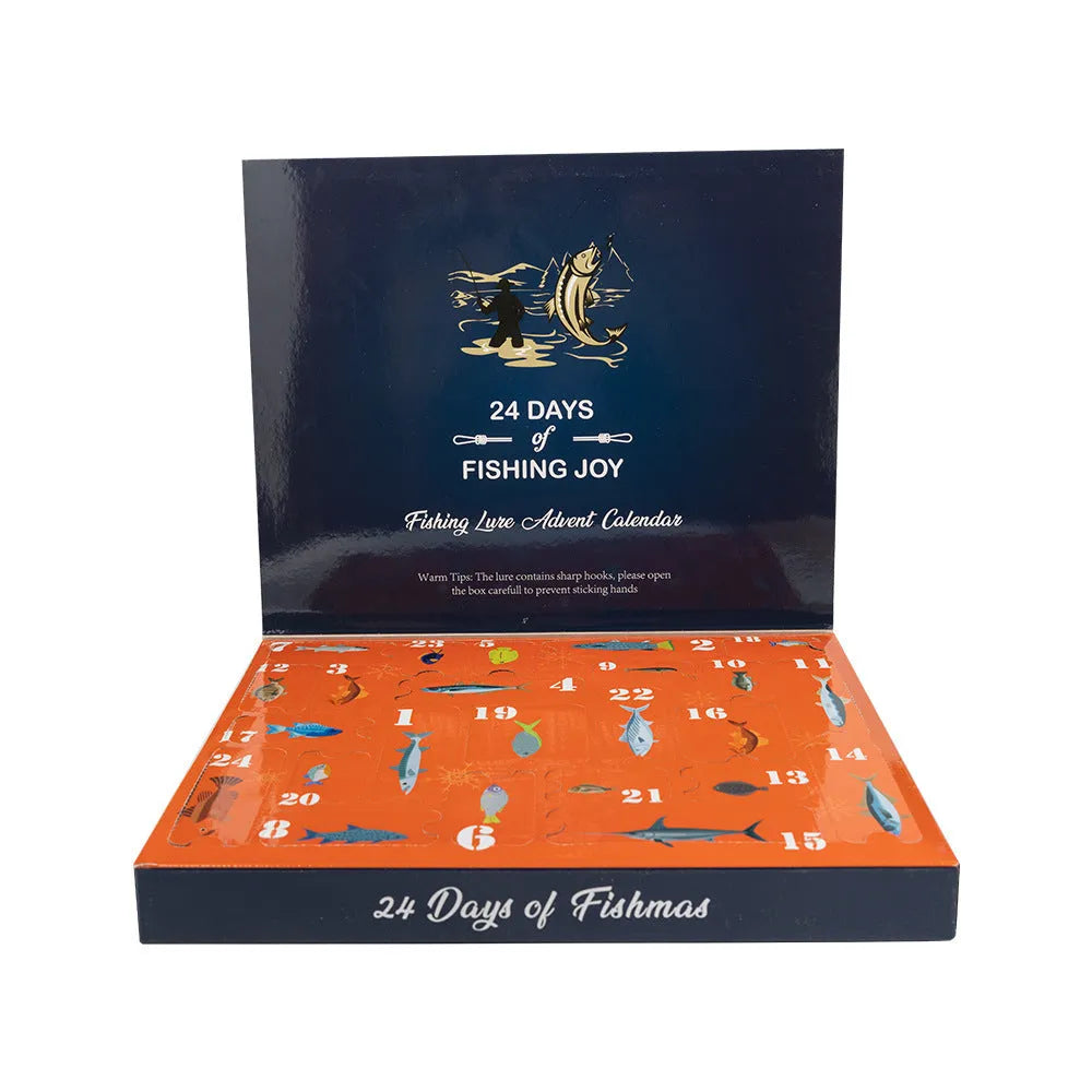 24-piece Christmas Mino Bog fishing blind box set with metal lures in 01 style colour
