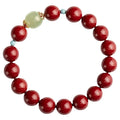 Purple gold sand cinnabar bracelet with geometric ellipse beads in three size options