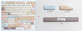 High Sea Salt Cat PBT sublimation keycap set with March Past space and 7u supplementary keys