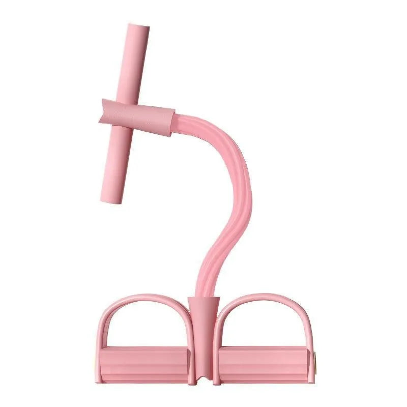 Purple TPR waist slimming belly pedal exercise device with a puller rope.