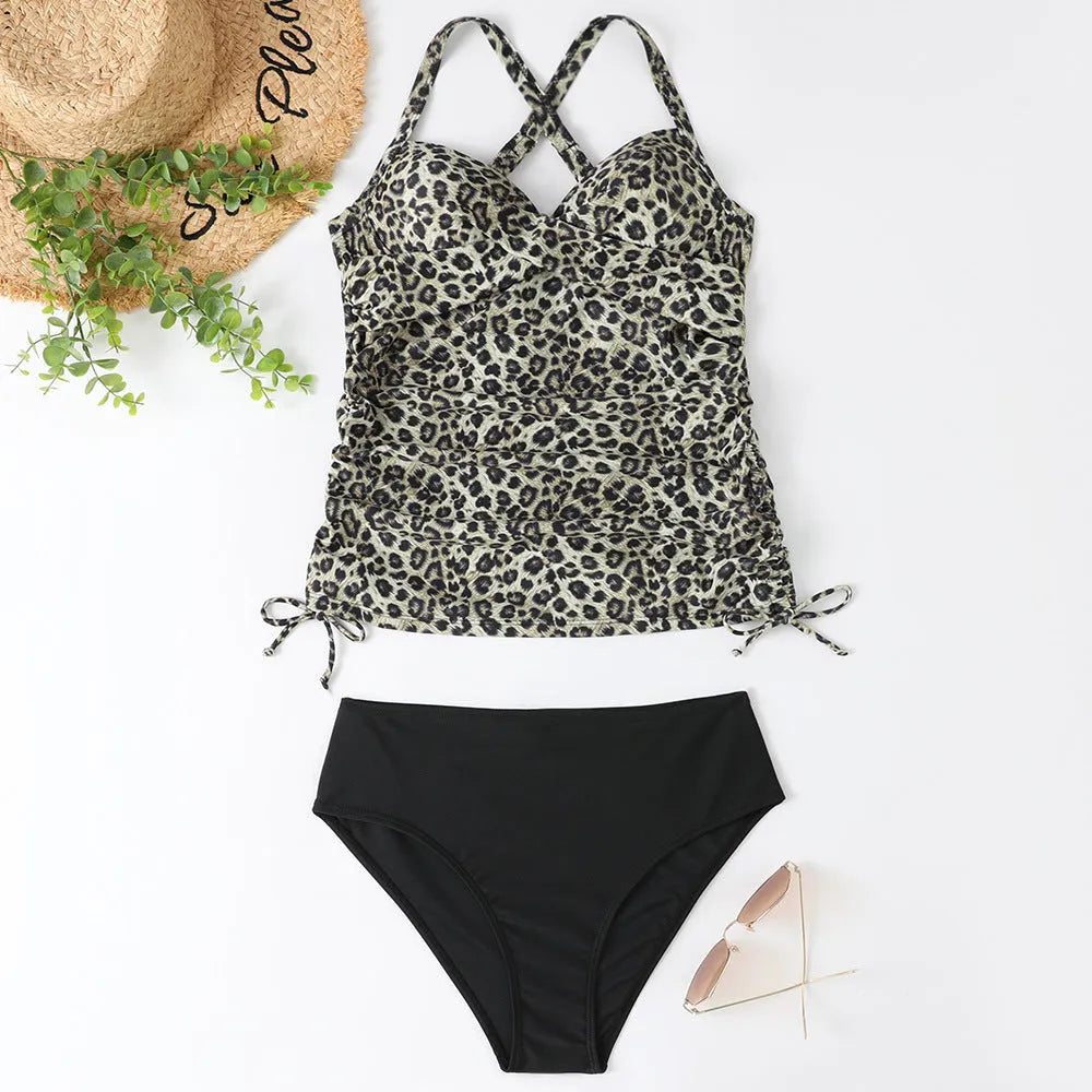 Women's separated swimwear bikini set in slim fit design with high-waisted briefs