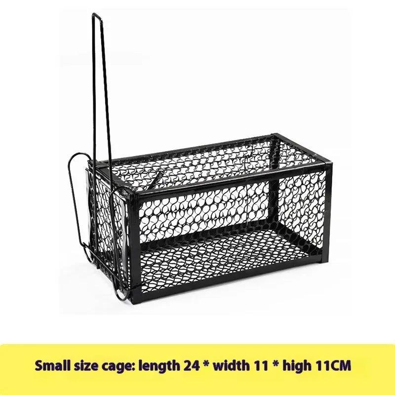 Automatic mouse cage trap with multiple size and material options for indoor rodent control