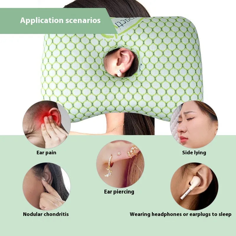 Beauty salon single-hole ear pillow in grey colour measuring 39x28x6 cm