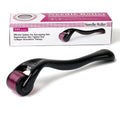 Black and purple titanium derma rollers with six needle depth sizes from 0.2mm to 1.0mm