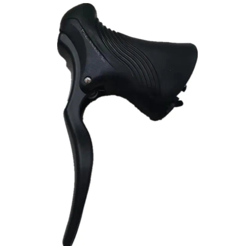 Aluminium alloy road bicycle brake handle pair in black or black silver, for 22.2mm and 23.8mm handlebars.