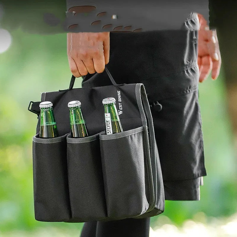 Black and orange bicycle double-sided anti-scratch drink storage bag with 2L capacity
