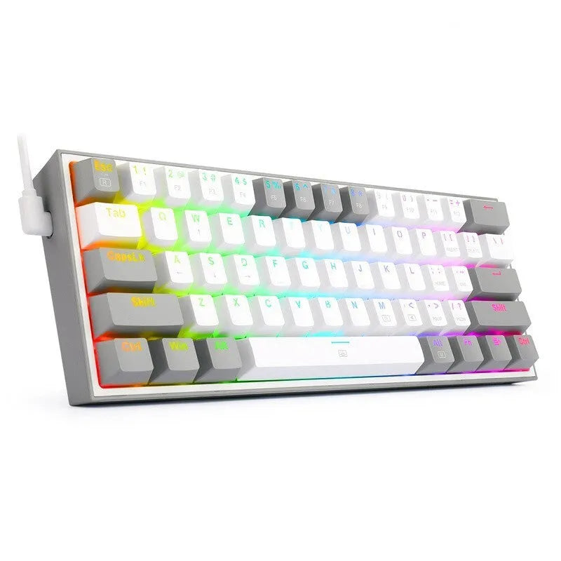 K617 mechanical keyboard with RGB lighting in white pink colour option showing multimedia keys
