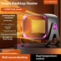 White rotating desktop ceramic heater with PTC heating technology