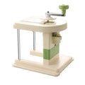 Beige stainless steel household vegetable slicer chopper with spiralizer function