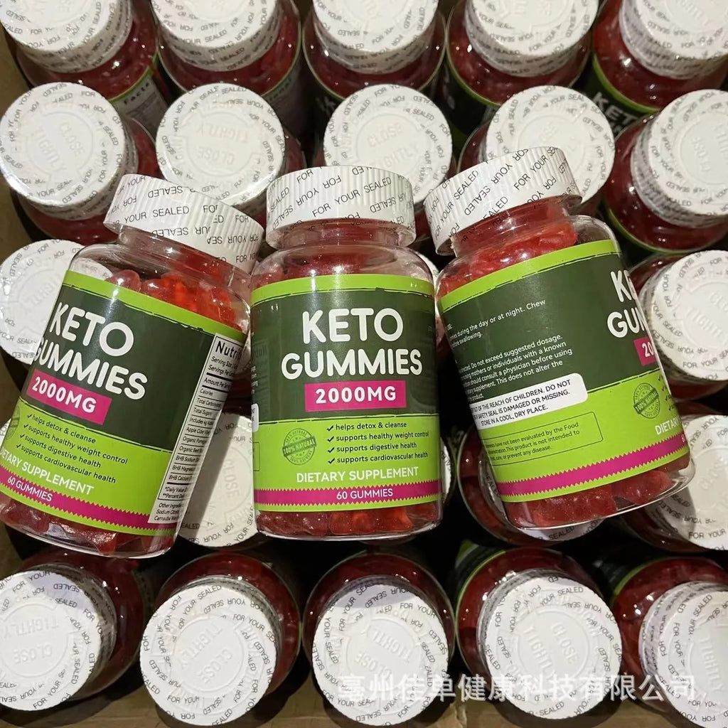 Keto BHB vinegar candy vitamins bottle containing 60 pectin-based tablets