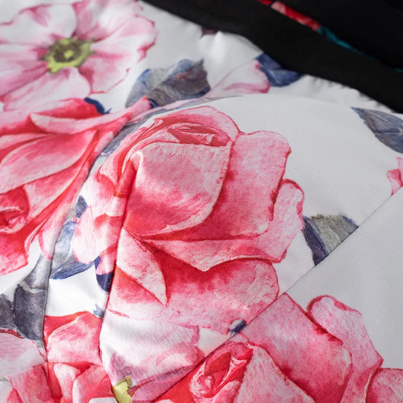 Men's ice silk underwear with fashion printing showing mid waist design and breathable polyester fabric