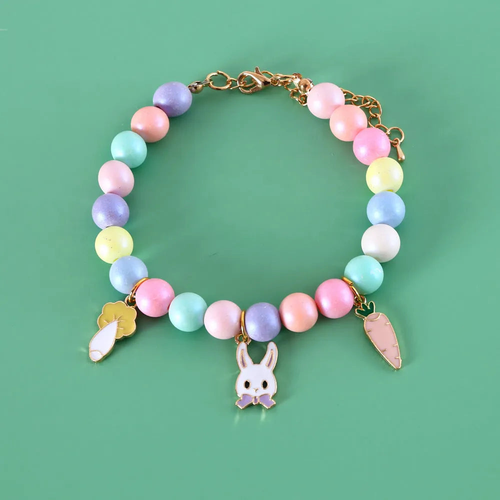 Colourful resin pet costume collar necklace bracelet set in macaron themes for birthday photography