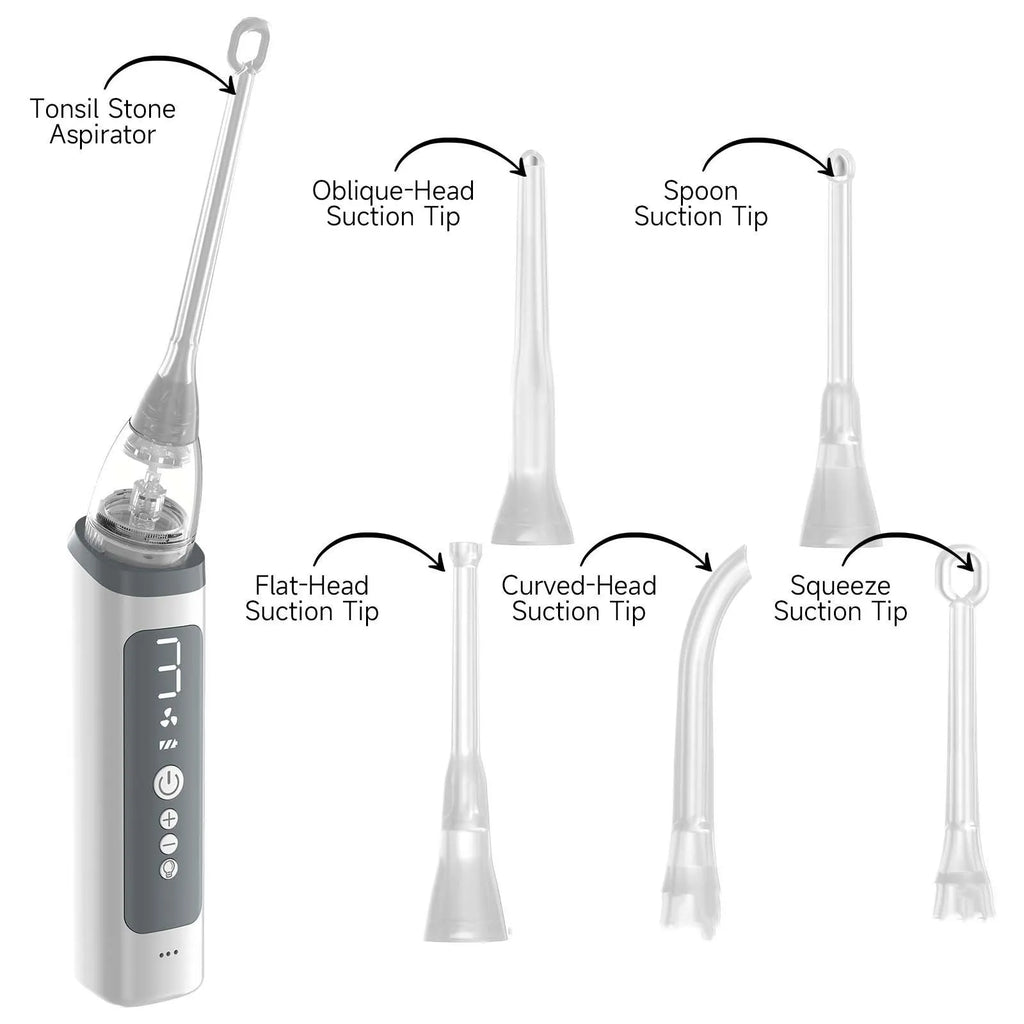 Milky white tonsil stone removal oral cleaning tool with 180g weight