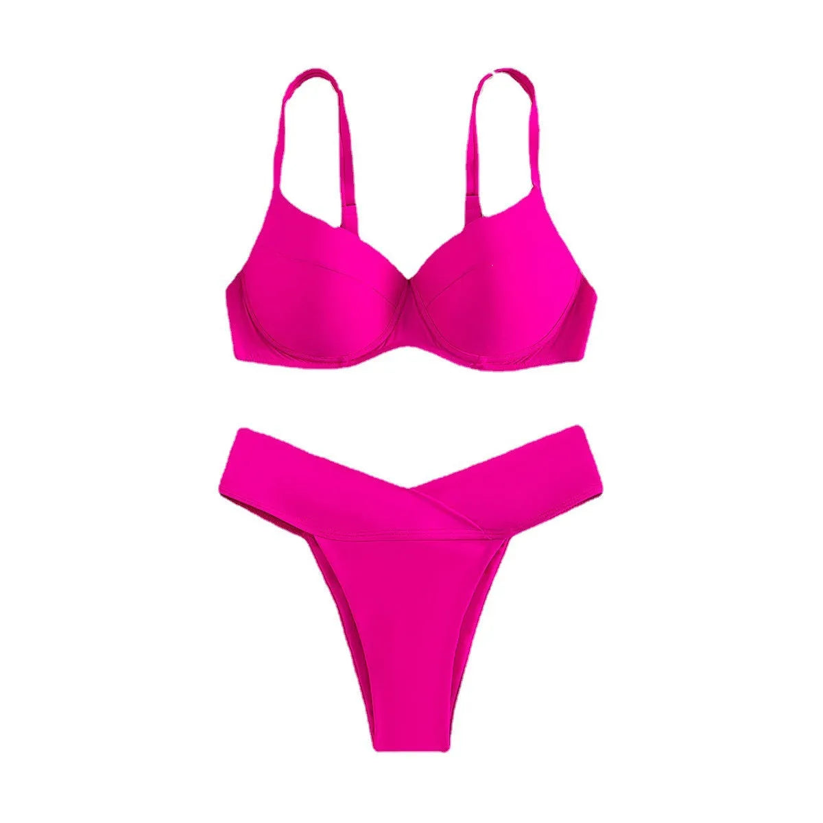 Women's solid colour bikini swimsuit in a briefs style on a mannequin