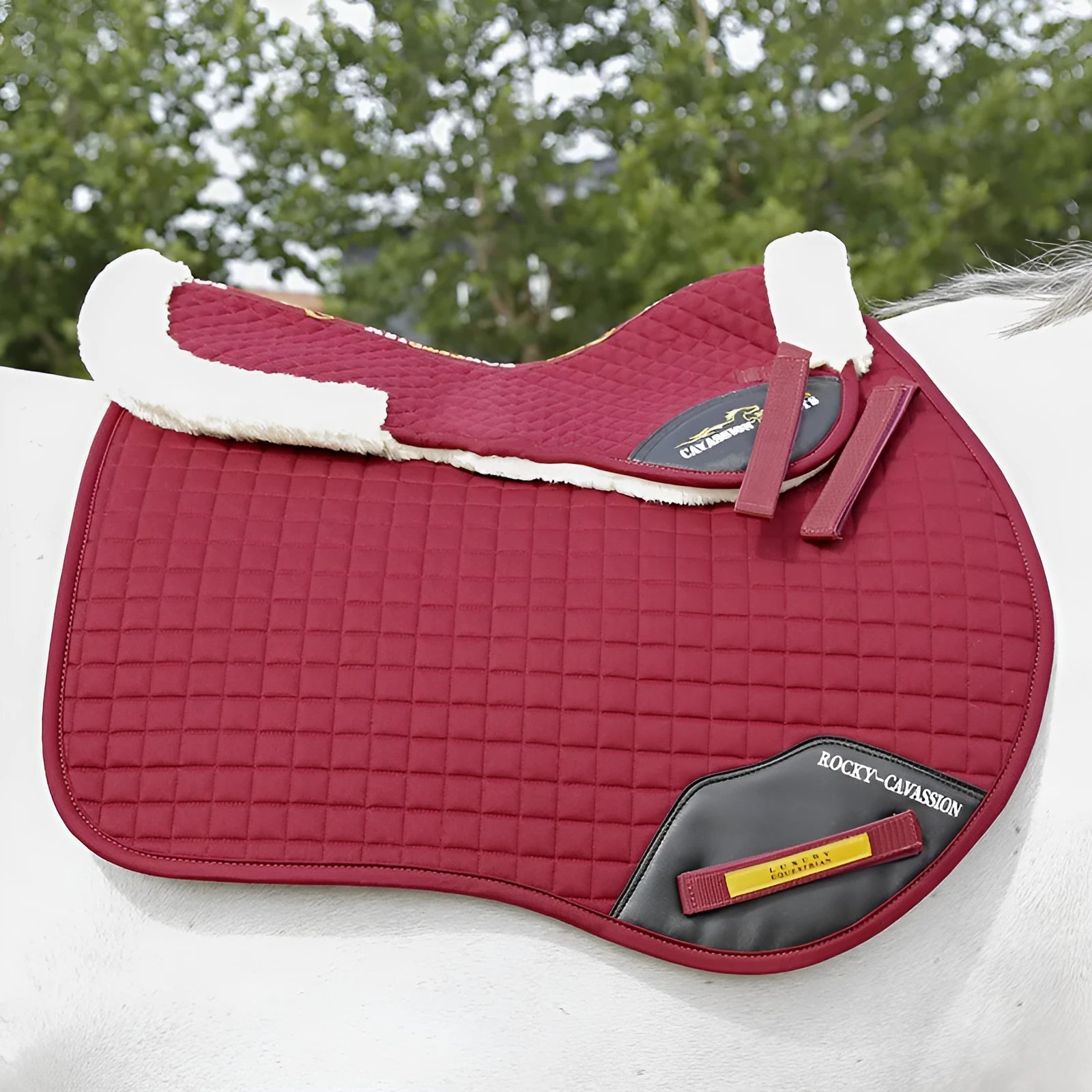 Riding shock absorption wool pad for equestrian and cycling waist protection in multiple colours