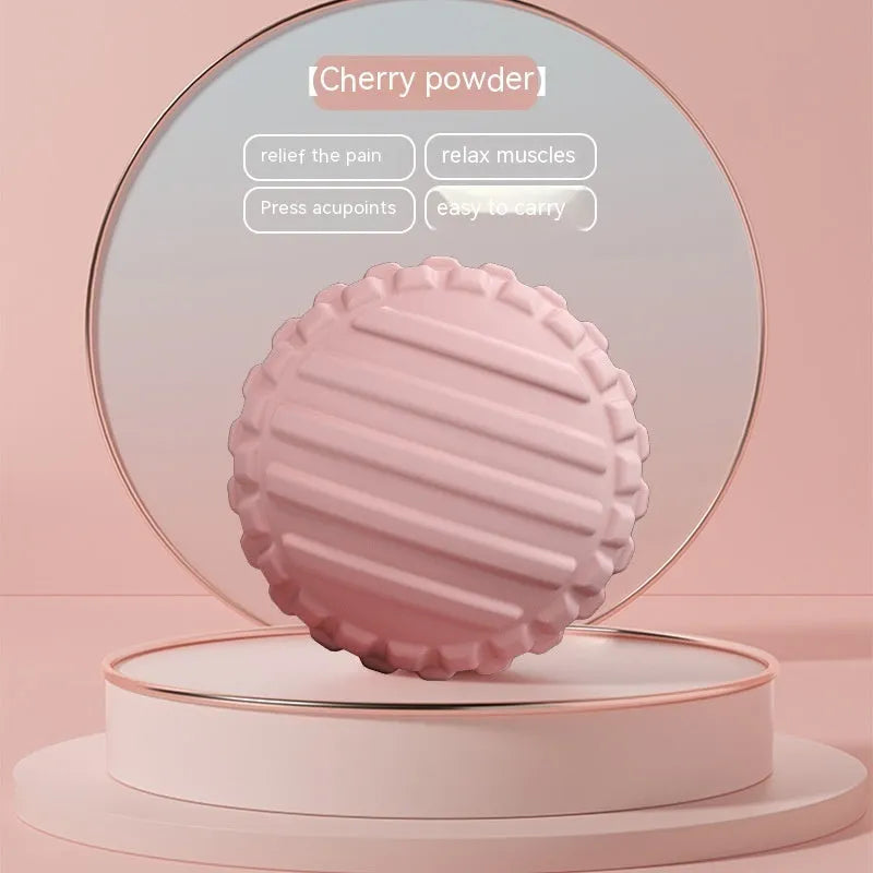 TPR foot massage ball in pink, blue, green, and purple colours with 6cm spherical and peanut shapes