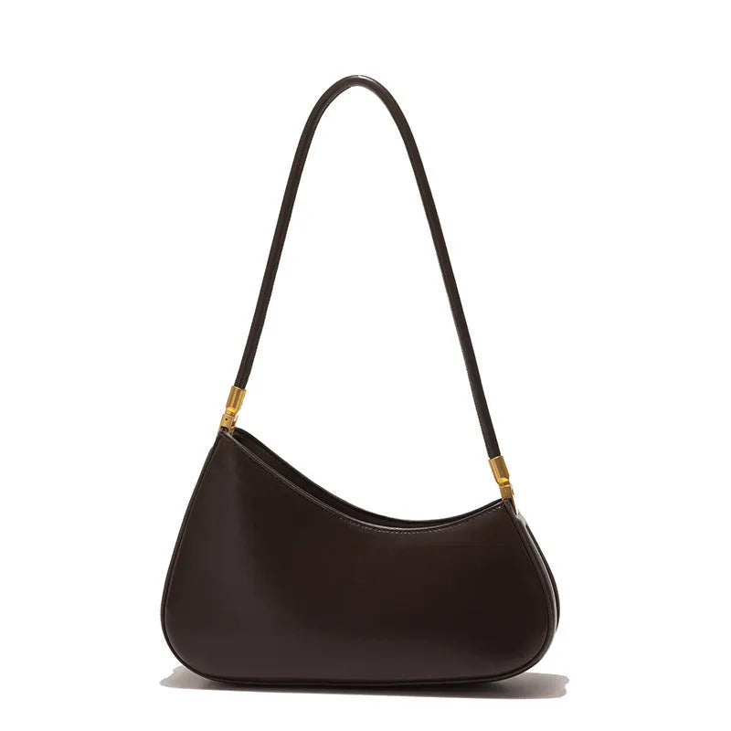 Retro oval underarm handbag for women in various colours with single shoulder strap