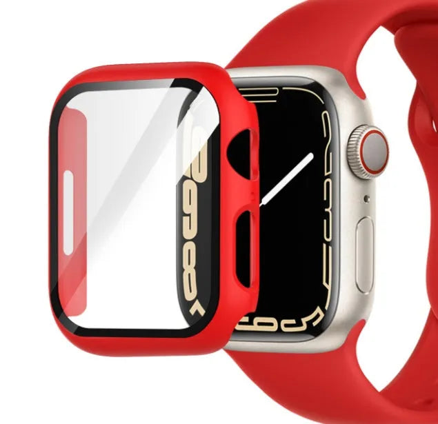 PC tempered film protective case for Apple Watch in various colours and sizes.