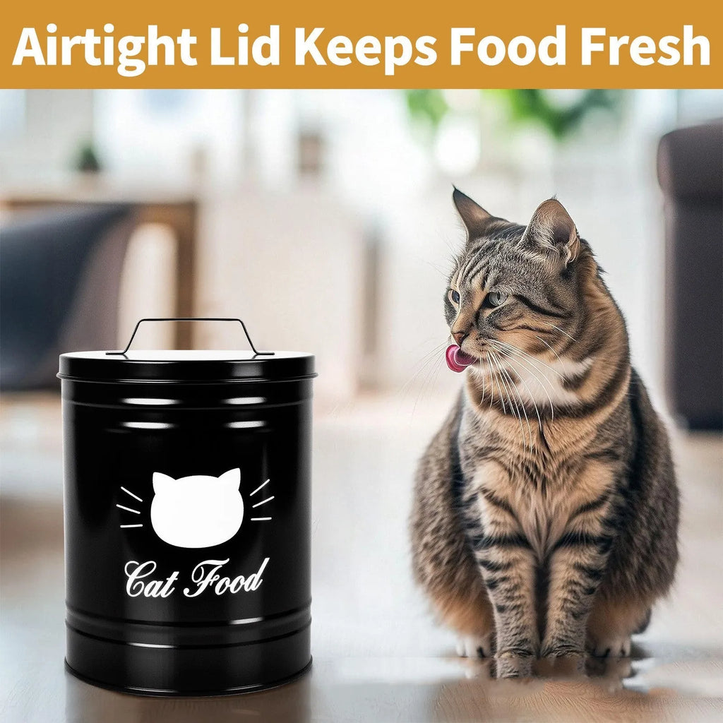 Black and white moisture-proof round iron sheet storage can with 301-500ml capacity