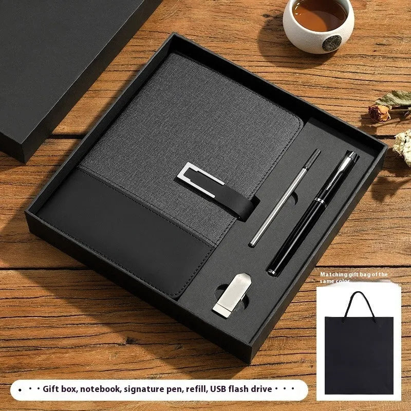 Genuine leather A5 business notebook with wood-free paper pages in multiple colour options including brown, black, green, blue, and red